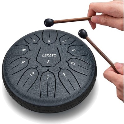Zungentrommel 6 Zoll Steel Tongue Drum 11 Töne D-Dur Handpan Yoga Meditation