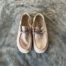 Hey Dude Wendy Sparkling Pearl Grey Slip On Loafers Womens 8 121413312