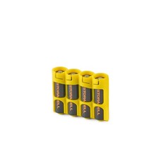 Slim Line AA 4 Pack Battery Caddy Yellow 