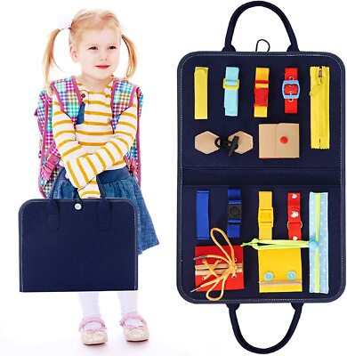 Montessori educational Skills Activity busy Board Learn to Dress for Toddlers