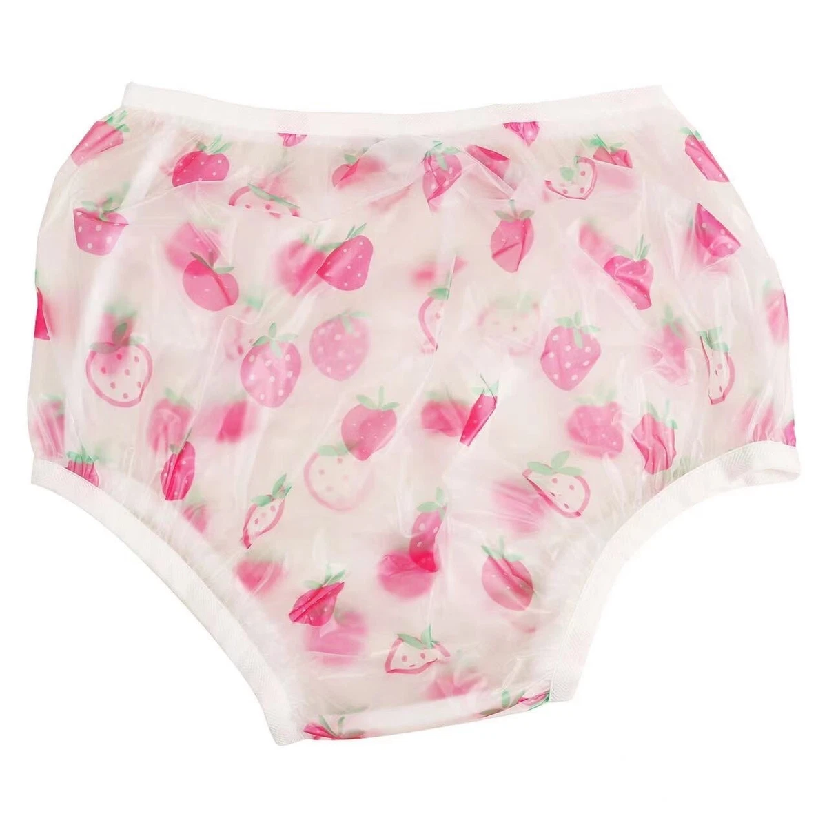 Adult Diaper Diaper Cover Waterproof Strawberry Pink Translucent Care XXL Size