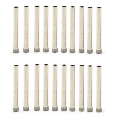 20Pcs 2-6mm Diamond Core Drill Bits Tip Hole Saws Masonry Tools for Glass Stone