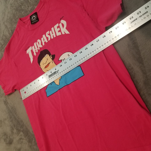 Thrasher Mag Mens Skateboarding Gonz Cover T-Shirt Crew Neck Tee Cotton Top Pink - Picture 4 of 6