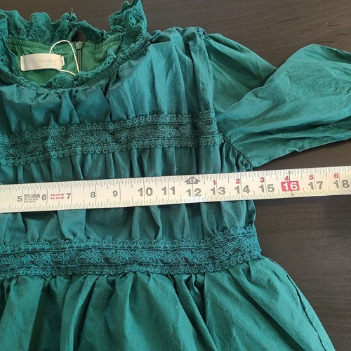Vestido Largo Trish Scully Hattie Verde Esmeralda Talla 8 Primavera Pascua Fiesta Victoriano - Imagen 5 de 10