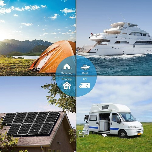 100W 12V Solarpanel Solarmodule Ladegerät Solaranlage Komplettset für Camping - Bild 8 von 12
