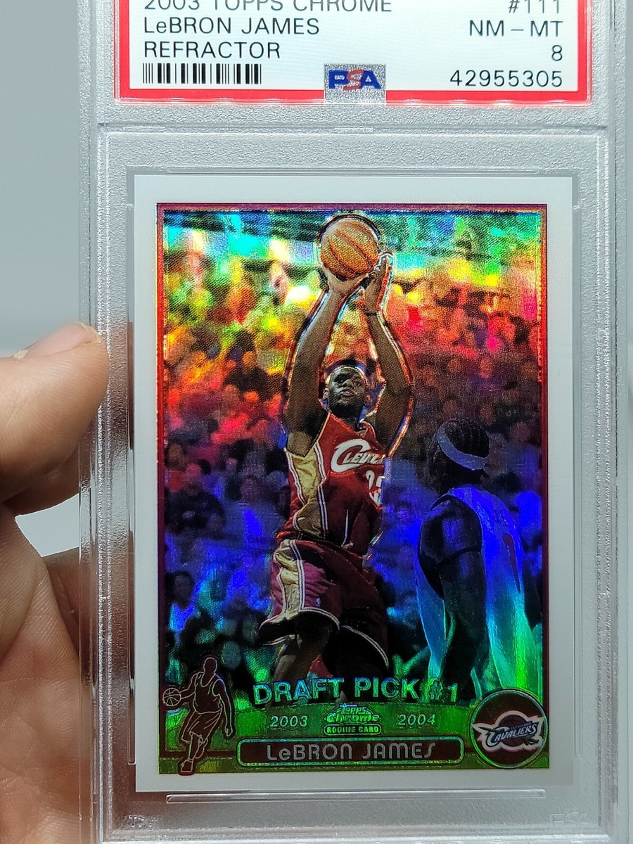 シングルカード 2003 Topps Chrome LeBron James #111 LeBron James 2003 Topps Chrome Rookie Card (RC) #111- PSA