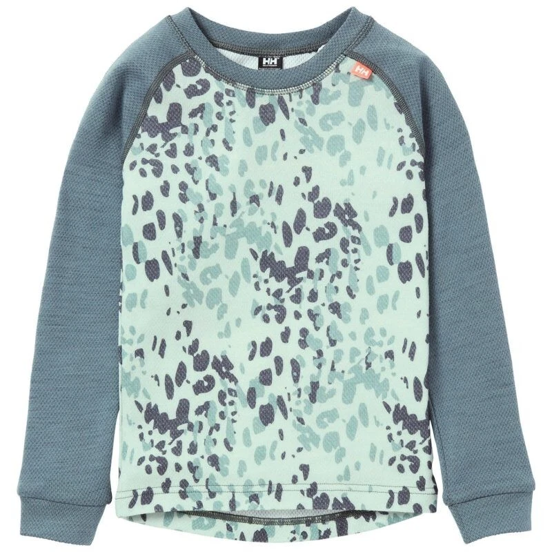 Helly Hansen Kids HH Graphic LIFA Merino Base Layer Set Blue Fog Size 6 - Image 2 of 4