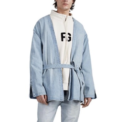 NWT FEAR OF GOD Sixth Collection Denim Kimono Cape Jacket NWT FEAR OF GOD Sixth Collection Denim Kimono Cape Jacket