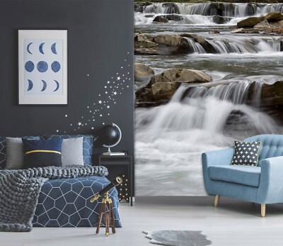 3D Rock River S401 Wallpaper Mural Self-adhesive Removable Sticker Kids Panda