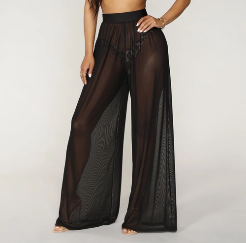 Mesh Sheer Bikini Cover Up Trouser 