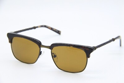 NEW JOHN VARVATOS V159 TORTOISE GENUINE LEATHER AUTHENTIC SUNGLASSES 52-18