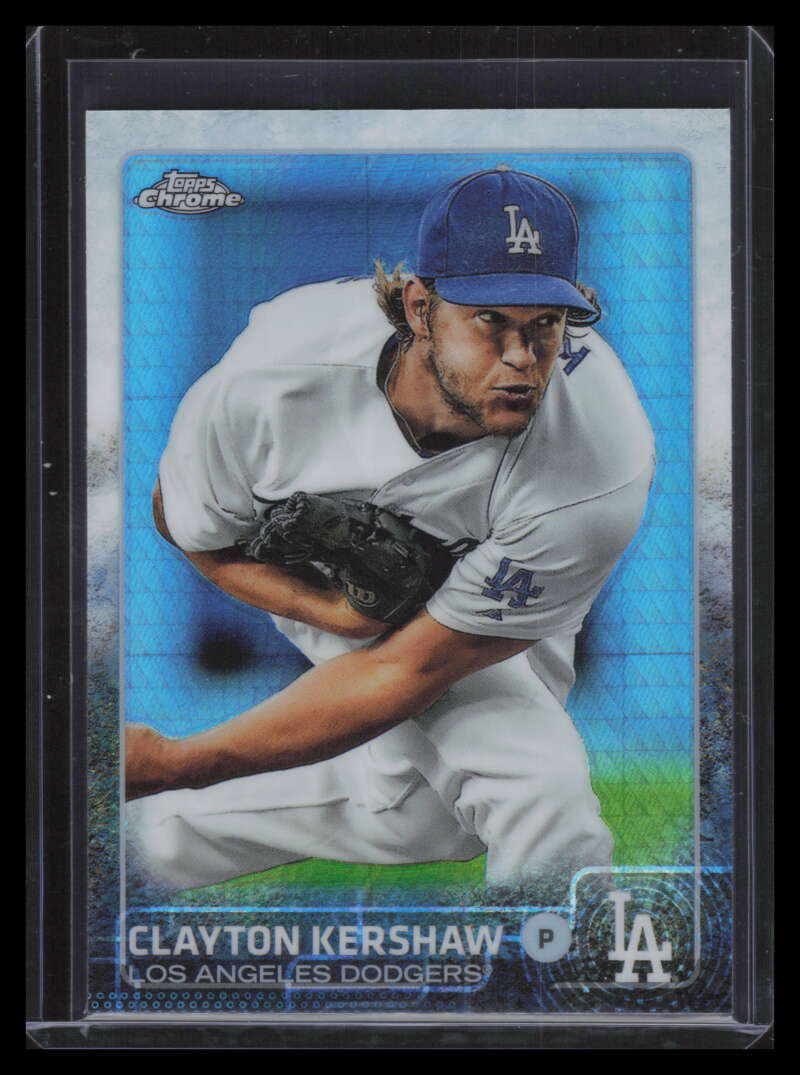 2015 Topps Chrome Prism Refractor 55 Clayton Kershaw (b)