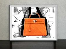 Hermes Kelly Bag Urban Pop Art Art Scribble LOVE Fashion Picture Modern Art Paris