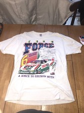 Vintage 1990  s John Force 6 X Champ Funny Car NHRA T-Shirt XL Never Worn NOS
