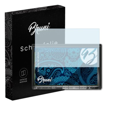Bruni 2x Folie für Alpine INE-W928R Schutzfolie Displayschutzfolie