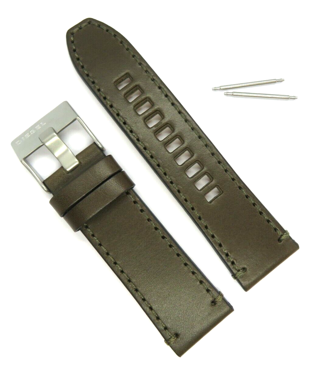 Diesel DZ4464 Men's Mega Chief Olive Leather Strap Watch 57mm for