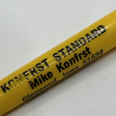 VTG Ballpoint Pen Mike Konfrst Standard Service Oil Gas Station Glenwood IA