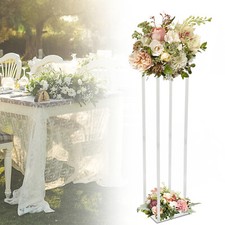 Clear Acrylic Flower Stand Column Vase Centerpieces Wedding Decoration