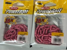 2 Packs of Berkley PowerBait Power Wigglers Pick your Color  75/Pk PBHPWG
