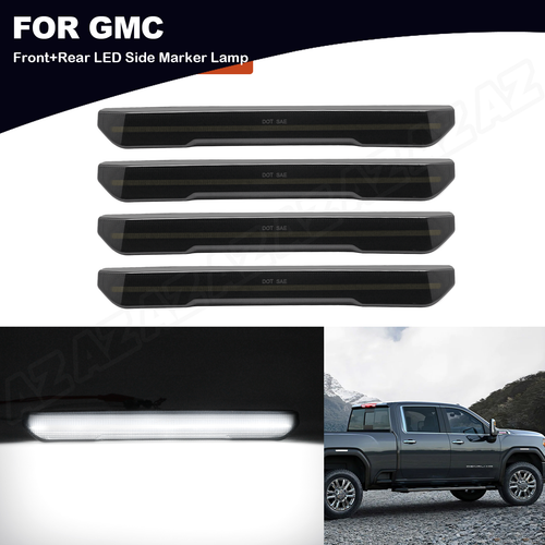 4x White LED Side Markers Light Lamps Front+Rear For 2022 GMC Sierra 2500 3500 eBay