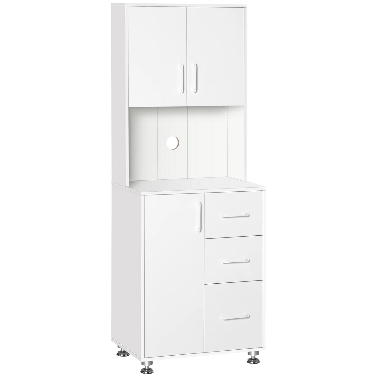 White microwave hutch deals