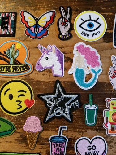 Patches Lot of 30 Total Iron-On New Patch Fashion Embroidered Never Used - Picture 3 of 11