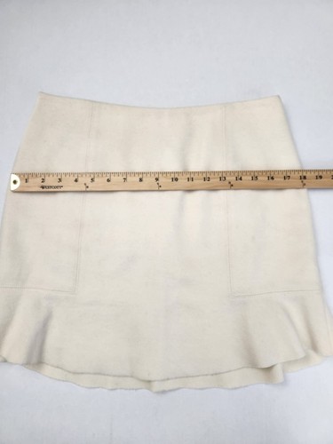 Madewell Boulevard Mini Skirt in Cream Women's Size 6 - Picture 10 of 11