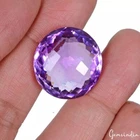 35.60 Cts Natural Untreated Purple Amethyst Oval Checker Cut Huge Gem For Ring