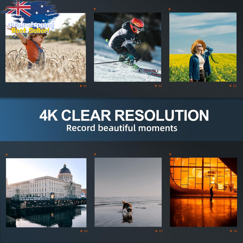 4K 48MP Digital Camera Autofocus 16X Zoom Vlogging with Wide & Macro Lens Black - Picture 7 of 12