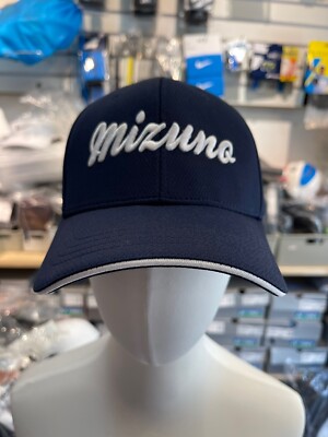 Mizuno Big Logo Ball Cap Unisex Sportswear Cap Casual Hat Navy NWT