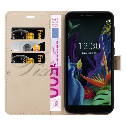 For LG K20 2019 Premium Leather Wallet Stand Phone Case Cover + Tempered Glass - Picture 3 of 21