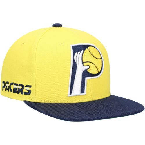 Casquette snapback Mitchell & Ness Hardwood Classics Script 2.0 noire pour homme, Indiana Pacers