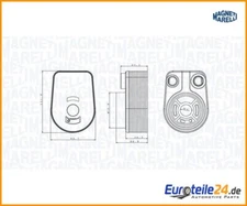 Oil cooler, engine oil Magneti Marelli 350300002800 for Dacia