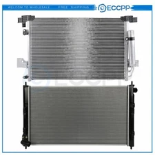 Aluminum Radiator & AC Condenser Cooling Kit For 2008-2014 Mitsubishi Lancer