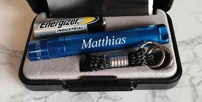 MAGLITE / Mag-Lite Solitaire Classic AAA BLAU in Geschenkbox - mit WUNSCHGRAVUR