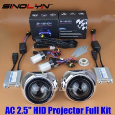 Automobiles 2.5 Hid Bi-xenon Projector Lens Kit For Headlight Retrofit Diy