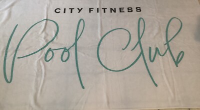 100 Percent  Soft Indian Cotton Beach Towel 34 wide X 60 w city fitness Logo