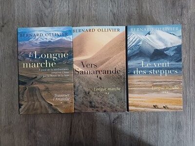 LANGER MARSCH IN 3 BÄNDEN VON BERNARD OLLIVIER - AUSGABEN FRANKREICH FREIZEIT - SEHR GUTER ZUSTAND