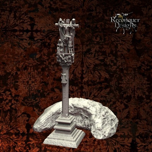 28mm medieval Wayshrine 3d Printed SAGA Lion Rampant