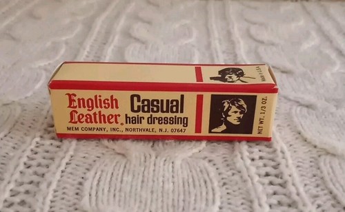 Vintage English Leather Mens Casual Hair Dressing 1/3 Oz Sample W Box New - Picture 2 of 5