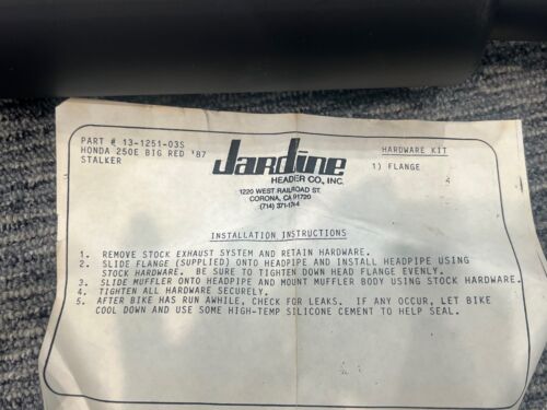 1985-1987 Honda Big Red 250ES 250 Exhaust Muffler Head Pipe System Jardine NOS - Picture 3 of 6