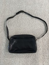 VTG Scuola del Cuoio Florence Italy Black Leather Crossbody Shoulder Bag Purse
