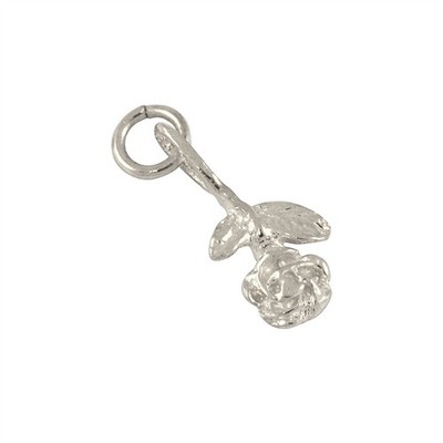 Anhänger Rose 9 kt Weißgold