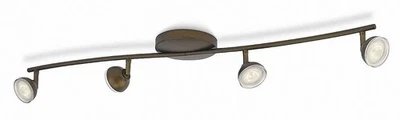 Philips LED Spotleiste Toscane Deckenleuchte 4x 3W LED Bronze 670lm Metall - Bild 1 von 3