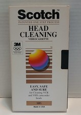 Scotch VCR Head Cleaner for VCR, VHS, Camcorder, S-VHS Compatible. Vintage 1991