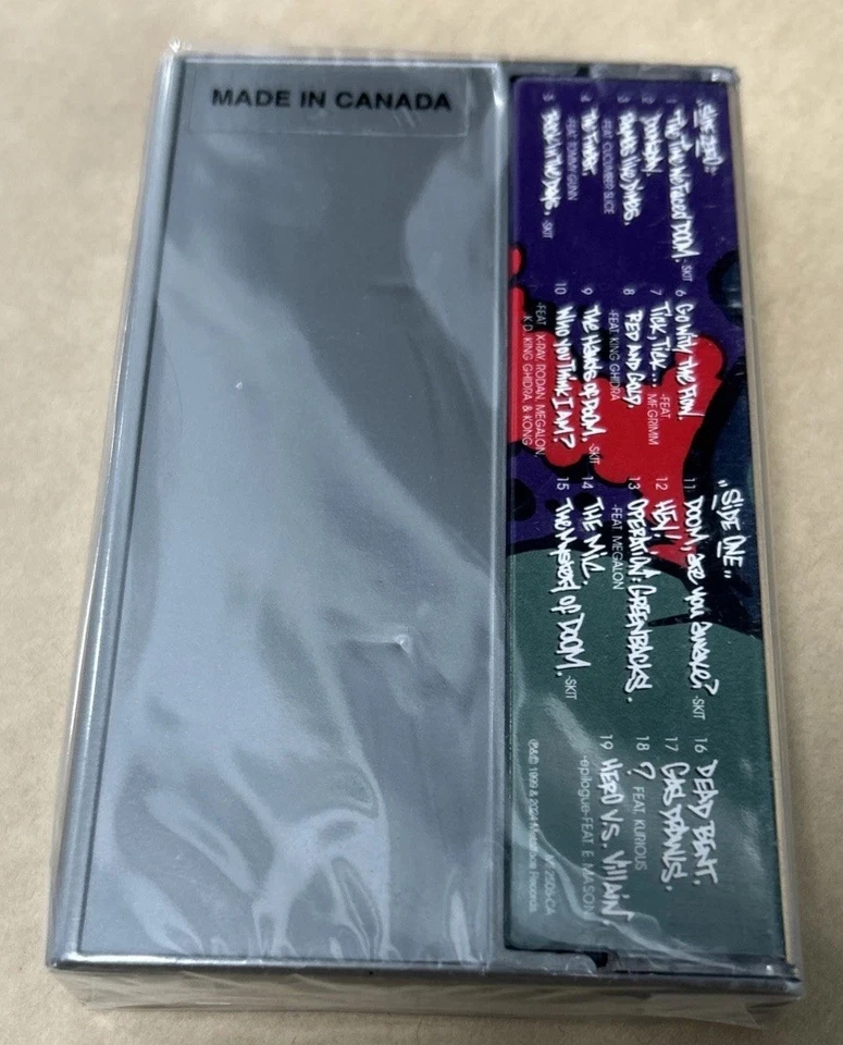 MF DOOM Operation Doomsday 1/2000 SILVER Cassette Tape 25th Ann RSD Black Friday - Image 4 of 4