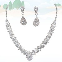 Schmuck Sets Halskette Ohrringe Braut Hochzeit Engagement Schmuck ZubehöR