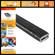 Flexible PVC Edge Trim Protector - 100ft, 1/16" Fit, 9/16" Leg, Black Pebble Fin