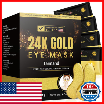 Taimand 24K Gold Under Eye Patches - 30 Pairs for Puffy Eyes & Dark Circles