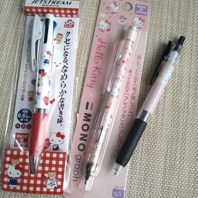 Hello Kitty Jetstream Monograph Sarasa Clip 3 Piece Set #3af8a0